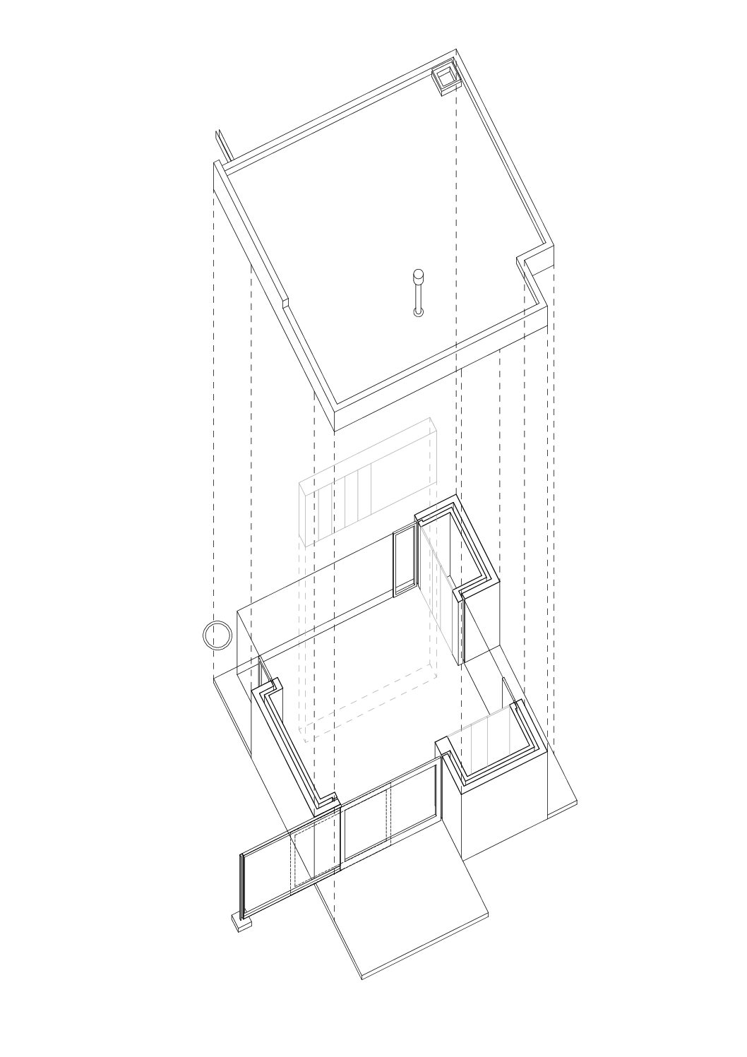 Tomaž Ebenšpanger (Skupaj arhitekti)_HIŠA NA ROBU RAVNICE_aksonometrija